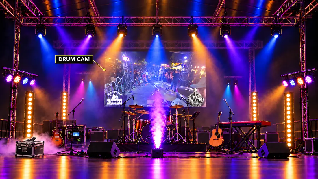 Drum cam on the light show