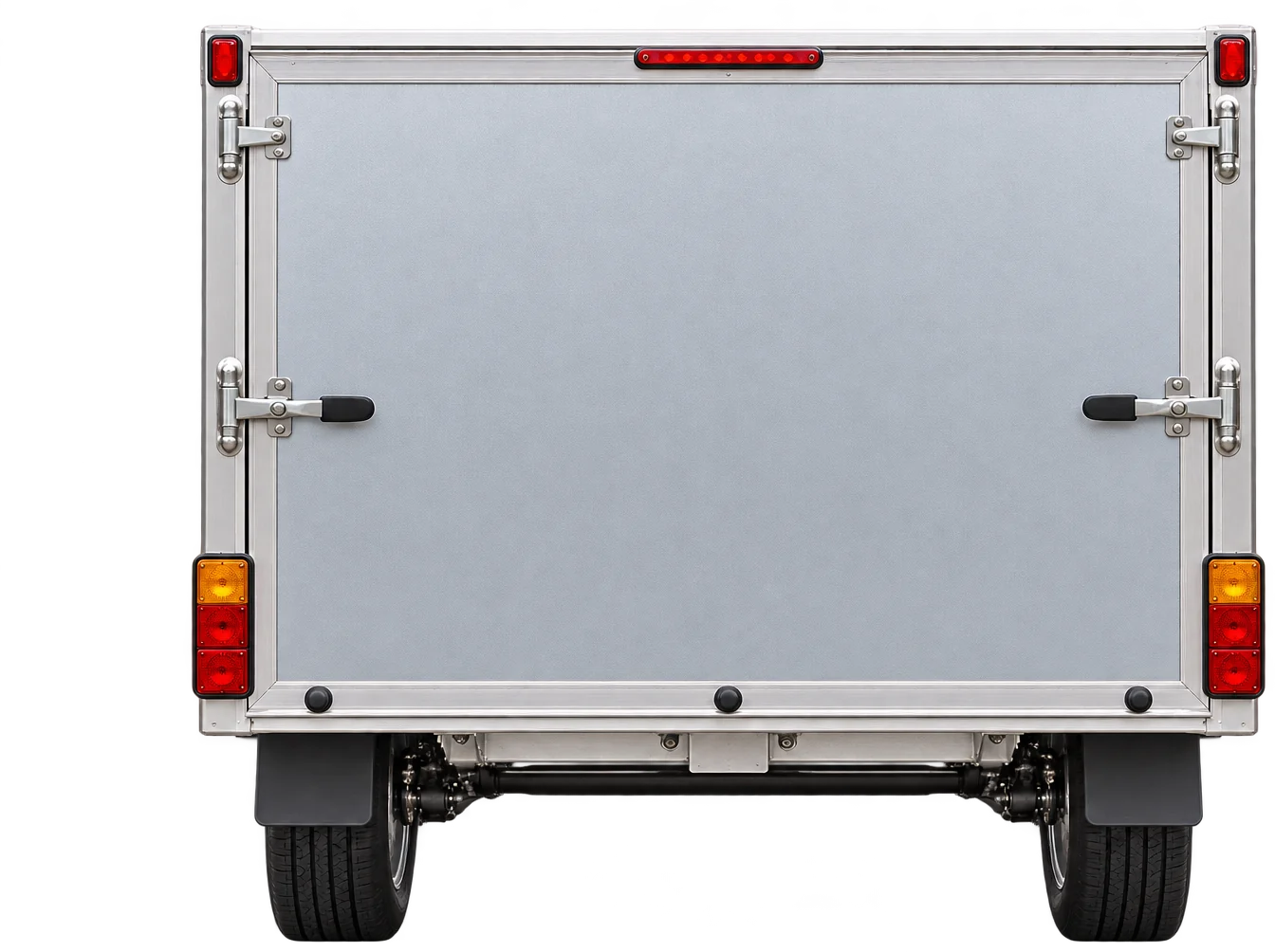 Trailer rear, doors closed